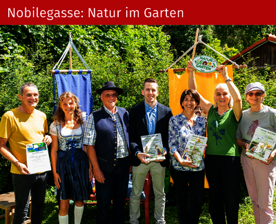 Plakette Natur im Garten